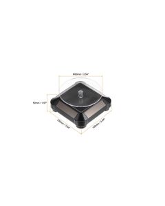 Solar Showcase: 3.5" Rotating Display Stand - Black Base - Perfect for 1/64 Scale Cars