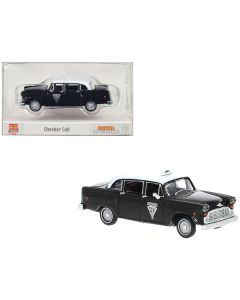 Brekina 1974 Checker Cab Black & White "Winnipeg" - HO Scale (1/87) - Detailed Replica