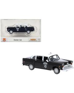 Brekina 1974 Checker Cab 'Tallahassee' Black & White - HO Scale (1/87) Detailed Model Car