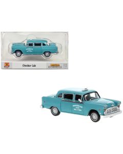 Brekina 1974 Checker Cab - Light Blue Detroit - 1/87 HO Scale Replica