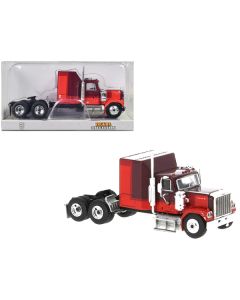 Brekina 1980 GMC General Truck Tractor - Dark & Light Red - HO Scale (1/87) - Detailed Model