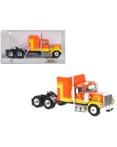 Brekina 1980 GMC General Truck Tractor - Orange & Yellow (HO Scale) - Authentic Replica