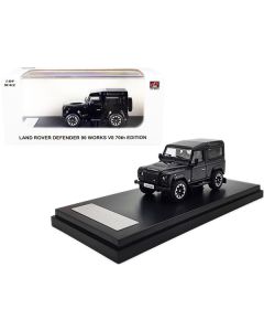 Land Rover Defender 90 Works V8 "70th Edition" Black Metallic 1/64 Diecast Model by LCD Models