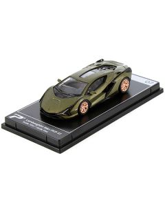 PosterCars Lamborghini Sian FKP 37 - Verde Gea Green Metallic 1/64 Diecast with Display Case