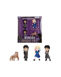 Jada Metalfigs Wednesday TV Series Diecast Figure Set - 4-Piece (2-2.5 Inch)