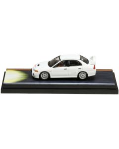 Hobby Japan Mitsubishi Lancer Evo IV RHD White 'Monstar' - 1/64 Diecast with Seiji Iwaki Figure