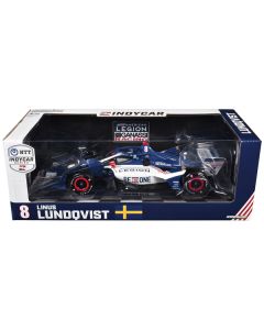 Greenlight 1/18 Dallara IndyCar #8 Linus Lundqvist "The American Legion" Chip Ganassi Racing (Road Course) Diecast Model