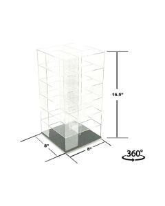 Mijo Exclusives Large 24-Car 1/64 Scale Display Case with Mirror Back & Spinner