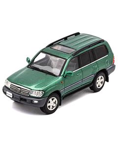 GCD Toyota Land Cruiser 100 Green Metallic with Roof Rack 1/64 Diecast Model