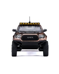GCD Toyota Tacoma Pre-Runner Pickup - Brushed Bronze Metallic, Carbon Hood - 1/64 Diecast Model