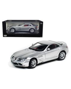 Motormax Mercedes McLaren SLR Silver with Red Interior 1:12 Scale Diecast Model