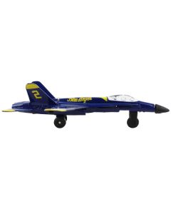 Runway24 F/A-18A Hornet Blue Angels #2 Diecast Model with Runway Sign (4.25-inch)