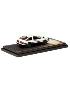 Hobby Japan Toyota Sprinter Trueno AE86 RHD White/Black 'Initial D' 1/64 Diecast Car