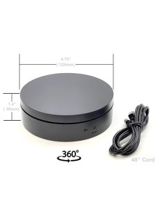 4.75" Mini Rotating Display Stand - Black Base - Perfect for 1/64 Scale Model Cars (E12-BK)