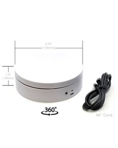 4.75" Rotating Display Stand - White Base - Perfect for 1/64 Scale Cars (Model E12-WH)