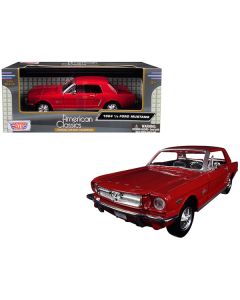 Motormax 1964 1/2 Ford Mustang - 1/24 Scale Diecast Model Car - Red