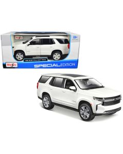 Maisto 2021 Chevrolet Tahoe White with Sunroof 1/26 Scale Diecast Model Car