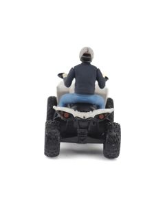 Can-Am Renegade X XC 1000R ATV - Chalk Gray - 1/32 Scale Diecast Model with Driver Figure