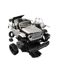 Airfix Quickbuild Jeep Gladiator (JT) Overland Silver Model Kit - Easy Snap-Together Build, 8.4" Long