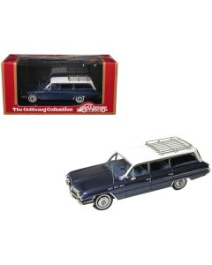 Goldvarg Collection 1962 Buick Invicta Station Wagon - Cadet Blue Metallic/White Top 1/43 Scale (Limited Edition)