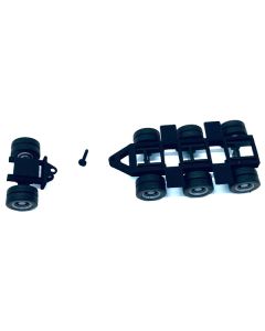 Promotex Lowboy Tri-Axle Booster & Integrated Rear Axle (2 Sets) HO Scale Model - 3" Length