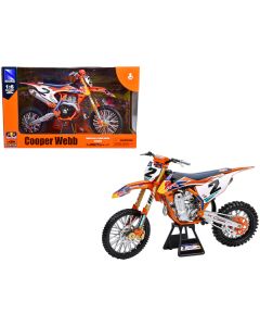New Ray KTM 450 SX-F #2 Cooper Webb Red Bull 1/6 Scale Diecast Motorcycle Model - 13.5 Inches Long
