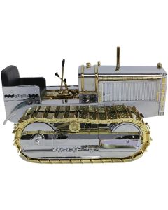 CAT Caterpillar Twenty Tractor "Centennial Series" Chrome & Gold 1/16 Diecast Model - Diecast Masters 85760