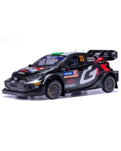 Ixo Toyota GR Yaris Rally1 Hybrid #33 - Evans/Martin, Rally Sweden 2nd Place, 1:18 Scale Diecast