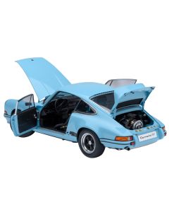 Autoart Porsche 911 Carrera 2.7 RS - Gulf Blue, Black Stripes & Wheels - 1/18 Scale Model